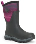 Muck Boot Womens Wellies Arctic Sportmid Slip On black magenta UK Size