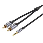 2xrca Cable (cinch) Jack To 3.5mm Vention Bcnbk 8m (grey)