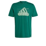 adidas Homme Growth Badge Graphic Tee, Collegiate Green, L Tall