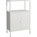 Armoire de bureau casier de bureau meuble de rangement pour salon bureau chambre atelier acier 110 x 70 x 40 cm gris clair