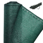 WOLTU Brise-Vue 1,8x6 m, Filet d'ombrage Clôture d'ombrage en Tissu HDPE 150 g/m², Résistant aux UV, Protection Contre Le Vent, Les Intempéries pour Jardin, Balcon, avec Attaches de Câbles, Vert