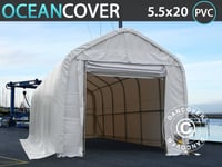 Tälthall Oceancover Båttält 5,5x20x4,1x5,3m, PVC, Vit