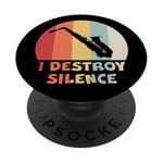 I DESTROY SILENCE Drôle Saxophone alto saxophone ténor PopSockets PopGrip Adhésif