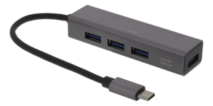 DELTACO USB C HUB 4port, Grå