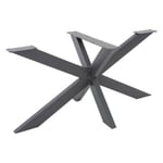 Pied de table Spider métal anthracite industriel piètement meuble 78x71x150 cm