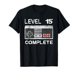 Level 15 Complete 15th Wedding Anniversary For Him Husband T-Shirt