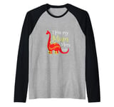 I love my mum more than Dinosaur Kindergarten Raglan Baseball Tee