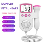 Hem Fetal Doppler, Baby Pocket Hjärtfrekvens Doppler Hjärtmonitor för Graviditet och Test Clear pink