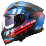 LS2, Casque Moto Intégral Vector II Carbon TANTIC Red Blue, XL