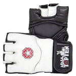 TOP TEN MMA 2331-1004 Gants de réception de Football américain Mixte-Adulte, Blanc/Noir, m