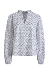 Karro Blouse - White Lupin Print