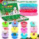 Slime Advent Calendar 2024, DIY Slime Kids Christmas Advent Calendars 24 Days C