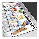 ITBT Kuroko's Basketball Anime Extended XXL Mousepad, Speed ​​Gaming Mouse Mat, 800x300mm Large Anime Mousepad with Ant-Slip Rubber Base, 3mm Stitched Edge, for Computer PC, D