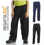 Regatta Stormbreak Kids Fully Waterproof Trousers Boys Girls Childs Overtrousers