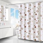 Mumbi Rideau de Douche 180 x 200 cm Rideau de Douche de Rechange Motif Cercles 2