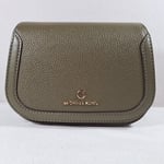 MICHAEL KORS Lucie Small Pebbled Leather Crossbody Bag in Olive Green NEW