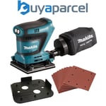 Makita DBO480Z 18v LXT 114mm 1/4 Sheet Finishing Cordless Palm Sander +10 Sheets