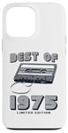 Coque pour iPhone 13 Pro Max Retro Best of 1975 Mixtape Vintage 50th Birthday Design