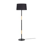 Aluminor Lampadaire Mikado - Ampoule Led E27 Métal et bois Noir