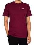 Vans Men's Mini Script T-Shirt, Burgundy, L