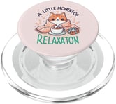 idee cadeau citation drôle relaxation design chat kawaii PopSockets PopGrip pour MagSafe