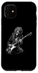 Coque pour iPhone 11 Skeleton Guitar Guy Rock And Roll Band Rock On