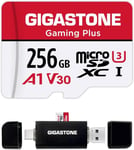 [] Carte Mémoire Microsdxc 256 Go Avec Usb Type C Lecteur De Carte, Gaming Plus Série, Vitesse Jusqu'À 100 Mo/S, Pour Switch, Steamdeck, 4K Video A1 V30 U3