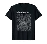 Manchester UK Classic City Map Graphic T-Shirt