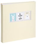 Exacompta - Ref. 16546E - SWEET book photo album - 300 photos - 60 white pages - size 29 x 32 cm - pastel yellow tinted paper cover - personalization window