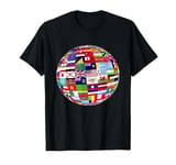 World Map of Flags Globe Atlas Tshirt Flags of the World kid T-Shirt