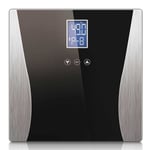 SOGA Wireless Digital Body Fat LCD Bathroom Weighing Scale Electronic Weight Tracker Black - bathroom scales - BodyFatScale1304Black