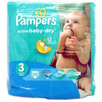 Pampers Baby Dry - 22 Couches - Taille 3