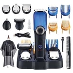 BarberBoss Beard Trimmer Men, Hair Clippers - Nose, Ear & Beard Grooming Set, Re