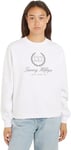 Tommy Hilfiger Women Sweatshirt without Hood, White (Th Optic White), XS