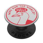 Jeu de mots amusant en forme de mouette : « Who Run The World? Gulls! » PopSockets PopGrip Adhésif