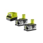 Pack 2 batteries 18V One+ 4.0Ah - chargeur rapide 2.0Ah Lithium-ion RC18120-240 - Ryobi