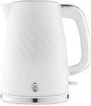 Swan Windsor Kettle with Removable Limescale Filter Textured Modern SK14611WHT