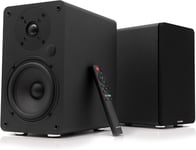 A5 Arc Enceintes Monitoring Active Avec Woofer 5.25"",Bluetooth 5.0,Hdmi Arc,Optique,Rca,Coaxial,Usb,Sortie Subwoofer,Enceinte Amplifiée Hifi Au Design Élégant,Couleur Noire