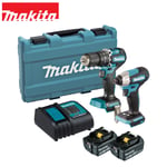 Makita DLX2414ST Combi Drill & Impact Driver Kit with 2x BL1850B & Charger