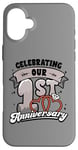 iPhone 16 Plus 1st Wedding Anniversary Celebrating 1 Year Matching Gift Case