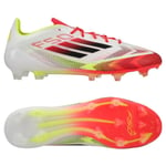 adidas F50 Elite Fg Pure Victory - Vit/svart/gul - Gräs (Fg), storlek 37⅓