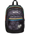 Harry Potter Sac à dos d'école double compartiment – poche porte-bouteille, sac à dos d'école enfant – Maxi capacité – WIZARDING WORLD, multicolore, Taglia unica, Sac à dos tyrolien