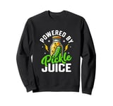 Powered By Pickle Juice Cucumber Vegan Fitness Sweatshirt