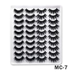 IC Lösögonfransar Faux Mink Fransar 20 Par Lång Dramatisk Fluffig Volym Naturliga falska ögonfransar Value Pack MC-7