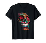 Day Of The Dead Flower Skull El Dia de Los Muertos T-Shirt