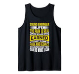 Pain Is Real Sound Engineer and Audio Tech Tank Top