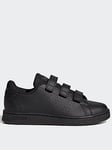 adidas Sportswear Kids Unisex Advantage Trainers - Black, Black, Size 2 Older