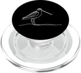 Line Art Wilson'S Snipe Oiseau et ornithologue PopSockets PopGrip pour MagSafe