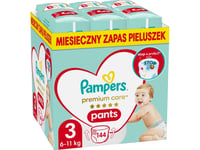 Pampers Premium Buksebleer Størrelse 3, 6-11Kg, 144 Stk.