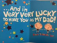 For My Brilliant Dad From Your Son Humour New Greeting Card Very Lucky